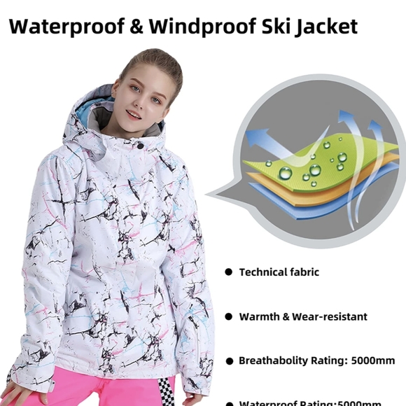 Women's ski/snowboard jacket and pants with adjustable suspenders. New. Size XL. - Picture 2 of 4